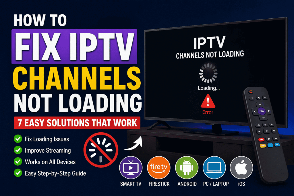 IPTV channels not loading fix guide