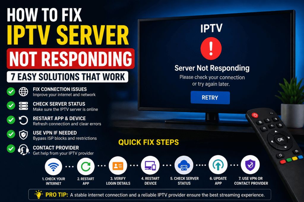 IPTV server not responding