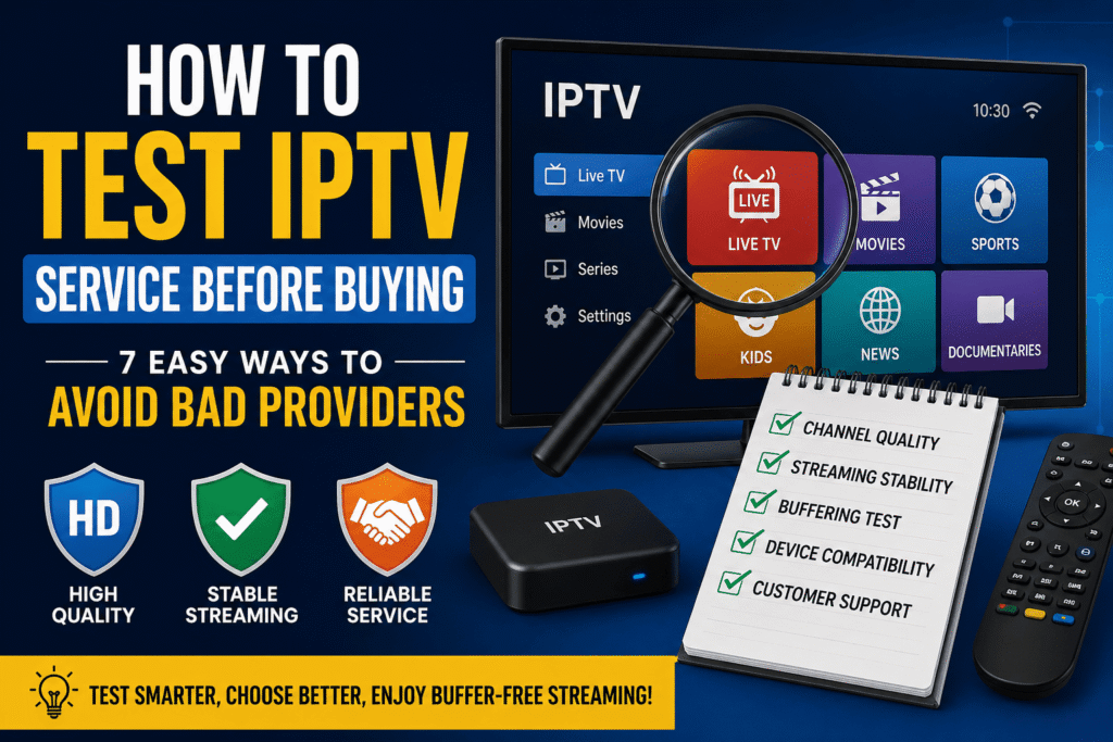 how to test IPTV service before buying